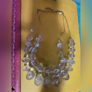 Vintage Joan Rivers double strand gold tone rondelle shape statement necklace